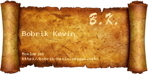 Bobrik Kevin névjegykártya